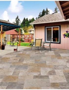 carrelage travertin grand format Quimper